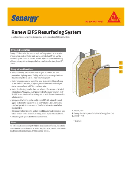 First-page preview of Renew EIFS Resurfacing System