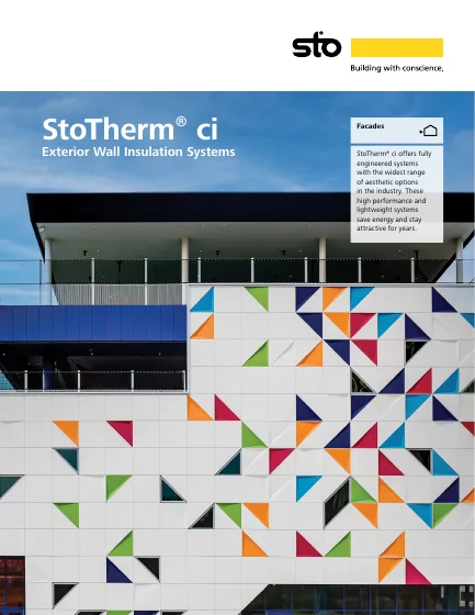 First-page preview of StoTherm® ci Exterior Wall Insulation Systems